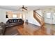 Living room features hardwood floors, staircase, and an open layout at 120 White Lick Dr, Indianapolis, IN 46227