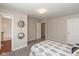Bedroom with ensuite bathroom, carpeting and nice light at 1431 W Edgewood Ave, Indianapolis, IN 46217
