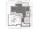 This basement plan showcases a living area, bar, gym, full bath, and ample storage space for a functional layout at 16808 Audley Ave, Westfield, IN 46074