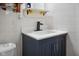 Close-up of the bathroom vanity with white countertop, and black faucet at 2022 Newton St, Columbus, IN 47201