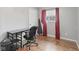 Bedroom features a modern desk and chair, providing a functional and stylish workspace at 2323 Chaucer Dr, Columbus, IN 47201