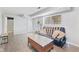 Finished basement with recessed lighting and a comfortable seating area at 2323 Chaucer Dr, Columbus, IN 47201