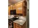 Modern kitchen with built in microwave, new countertops, and updated cabinets at 2441 Northview Ave, Indianapolis, IN 46220