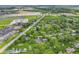 An aerial shot of a community featuring a mix of residential, commercial, and industrial areas, and highway access at 2818 S Irwin St, Indianapolis, IN 46203