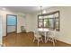 Dining area with a bay window and wood flooring at 2818 S Irwin St, Indianapolis, IN 46203
