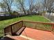 Wooden deck overlooking a spacious, grassy backyard enclosed by a wooden fence, perfect for outdoor relaxation at 3060 S Lyons Ave, Indianapolis, IN 46241