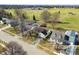Aerial view of the home showcasing its location, yard, and neighborhood at 3932 Villa Dr, Columbus, IN 47203