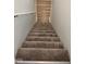 Carpeted stairs lead to a basement with plank flooring at 4713 Calhoun St, Indianapolis, IN 46203