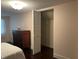 Bedroom closet that boasts generous storage space and natural light at 5533 Wilson Way, Jamestown, IN 46147