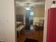Spacious living area with seating and dining area, and hardwood flooring at 5533 Wilson Way, Jamestown, IN 46147