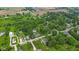 Aerial view of a quaint neighborhood with diverse houses and tree-lined streets at 5533 Wilson Way, Jamestown, IN 46147