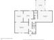 Floor plan view of first floor showing the square footage and layout of the home at 6440 Watercrest Way, Indianapolis, IN 46278