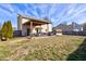 Backyard featuring a patio area with a pergola cover and a deck area with privacy screen at 917 Claiborne Ln, Lebanon, IN 46052