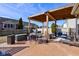 Covered patio with outdoor seating and dining at 917 Claiborne Ln, Lebanon, IN 46052