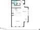 First floor floorplan with a spacious living room, modern kitchen, pantry, and dining area at 1004 Astor Ln, Carmel, IN 46032
