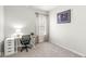 Well-lit office space has a desk, ergonomic chair, and calming decor for focus and productivity at 1004 Astor Ln, Carmel, IN 46032