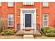 Close-up of the front door showcasing the architectural details, hardware, and welcoming entryway at 10046 Gate Dr, Indianapolis, IN 46239