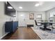 Open dining area with modern furniture and plenty of natural light at 12486 Schoolhouse Rd, Fishers, IN 46037