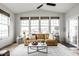 Bright and spacious living room with large windows offering lovely neighborhood views at 12624 Teaberry Ln, Carmel, IN 46032