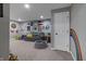 Finished basement with couch, ball pit, and decorations for fun activities and relaxation at 14055 Mimosa Ct, Fishers, IN 46038