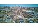 Scenic aerial view featuring a city skyline and surrounding neighborhood with tree-lined streets and rooftops at 1434 S Talbott St, Indianapolis, IN 46225