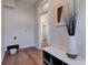 Hardwood laundry room with new paint at 1434 S Talbott St, Indianapolis, IN 46225