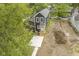 Aerial view of a two-story house with dark gray siding and a concrete driveway at 1538 Ringgold Ave, Indianapolis, IN 46203