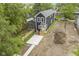 Birds eye view of a two-story house with dark gray siding and a concrete driveway at 1538 Ringgold Ave, Indianapolis, IN 46203