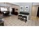Eat-in kitchen with granite countertops and bar stool seating area at 1939 Crystal Bay E Dr, Plainfield, IN 46168