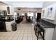 Open concept kitchen with barstool seating at 1939 Crystal Bay E Dr, Plainfield, IN 46168