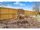 Cozy backyard seating area with a wooden fence at 2130 Crossford Way, Indianapolis, IN 46234