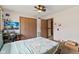 Bedroom featuring a ceiling fan, a window, and neutral walls at 2165 Plantation Ln, Martinsville, IN 46151