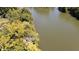 Aerial view of a waterway surrounded by lush trees at 2688 S Oscar Ct, Morgantown, IN 46160