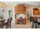 Charming kitchen with built-in desk, breakfast nook, and sun-filled windows at 2688 S Oscar Ct, Morgantown, IN 46160