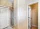 This bathroom features a glass-doored shower and a doorway at 286 S Woodridge Dr, Pittsboro, IN 46167