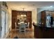 Lovely kitchen area with a breakfast nook and stainless steel refrigerator at 286 S Woodridge Dr, Pittsboro, IN 46167