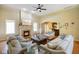 Comfortable living room with fireplace and hardwood floors at 286 S Woodridge Dr, Pittsboro, IN 46167