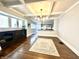 Dining room featuring coffered ceilings, stylish lighting, and a built-in cabinet at 4224 Cornelius Ave, Indianapolis, IN 46208