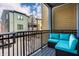 Relaxing outdoor patio with comfortable seating and a view of the neighborhood at 606 E 10Th St, Indianapolis, IN 46202