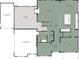 First floor layout featuring a three-car garage, recreation room, kitchen, and dining area at 6783 Renoir Way, Avon, IN 46123
