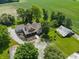 Aerial view of a home, barns, and surrounding farm land at 695 N 650 W, Lebanon, IN 46052