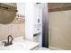 Bathroom featuring a sink, toilet and shower at 7136 Allegan Dr, Indianapolis, IN 46217