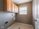 Laundry room with upper cabinets, and natural light from the window at 7536 Shasta Dr, Indianapolis, IN 46217