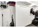 Functional storage space with shelves, hooks, and ample room for organizing items at 7939 Crackling Ln, Indianapolis, IN 46259