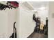 Well-organized storage room with shelves, hooks, and assorted household items stored neatly at 7939 Crackling Ln, Indianapolis, IN 46259