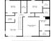 Upstairs floor plan shows primary bedroom with ensuite bath and walk-in closets, bedrooms and laundry at 9034 Faulkner Dr, Indianapolis, IN 46239