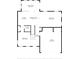 Detailed floor plan of the first floor, showcasing the kitchen, living room, and garage at 9034 Faulkner Dr, Indianapolis, IN 46239