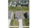 Aerial shot showcasing a neighborhood with well-placed homes, manicured lawns, and inviting curb appeal at 10202 Meadow Path Ln, Indianapolis, IN 46239