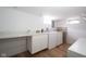 Clean laundry room with modern washer and dryer hookups and lots of counter space at 1208 W 8Th St, Anderson, IN 46016