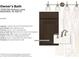 Owner's bath featuring cabinets, countertops, flooring, shower tile, faucet, lighting and hardware at 1558 Old Hickory Ln, Westfield, IN 46074